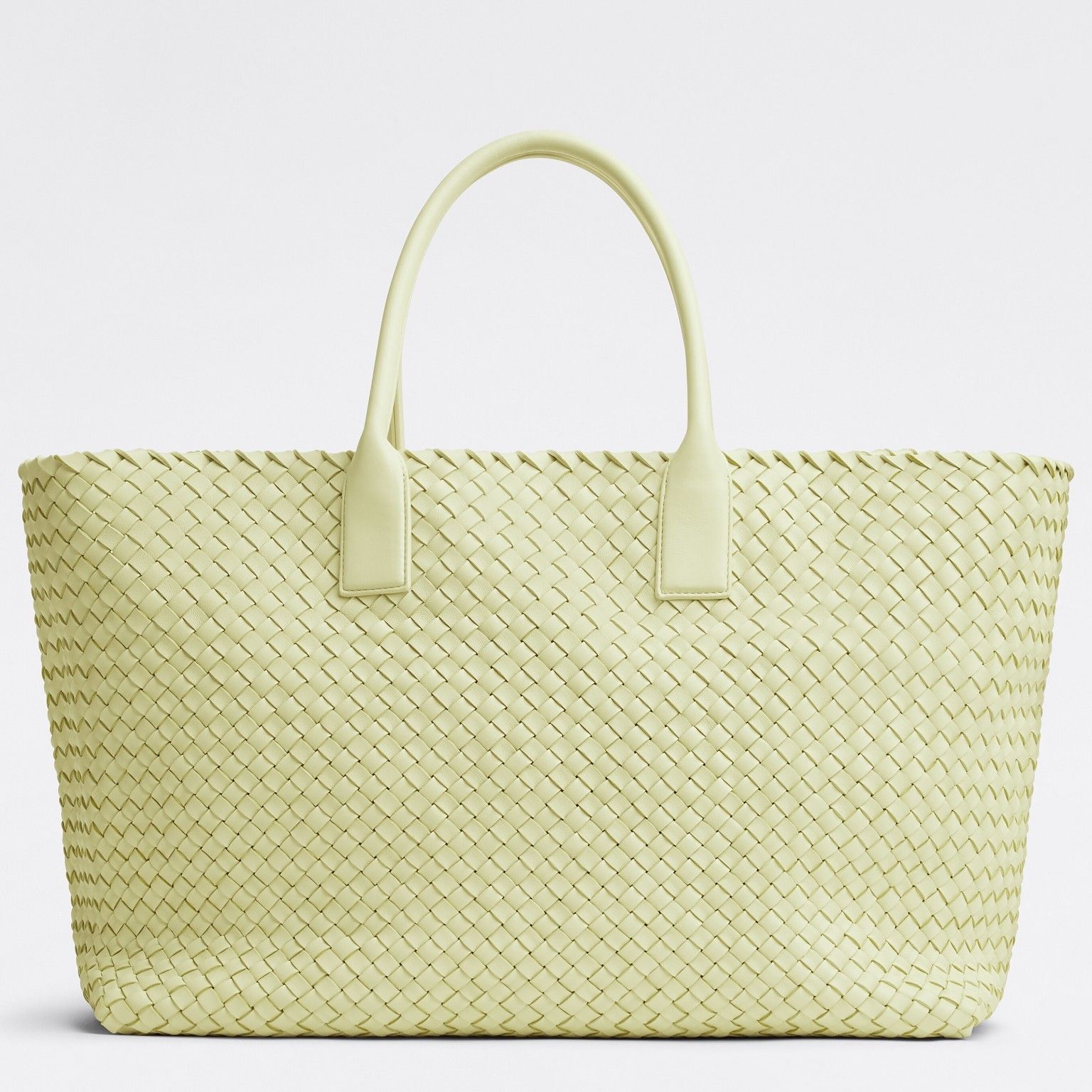 Bottega Veneta Cabat Large Bag In Zest Washed  Intrecciato Lambskin